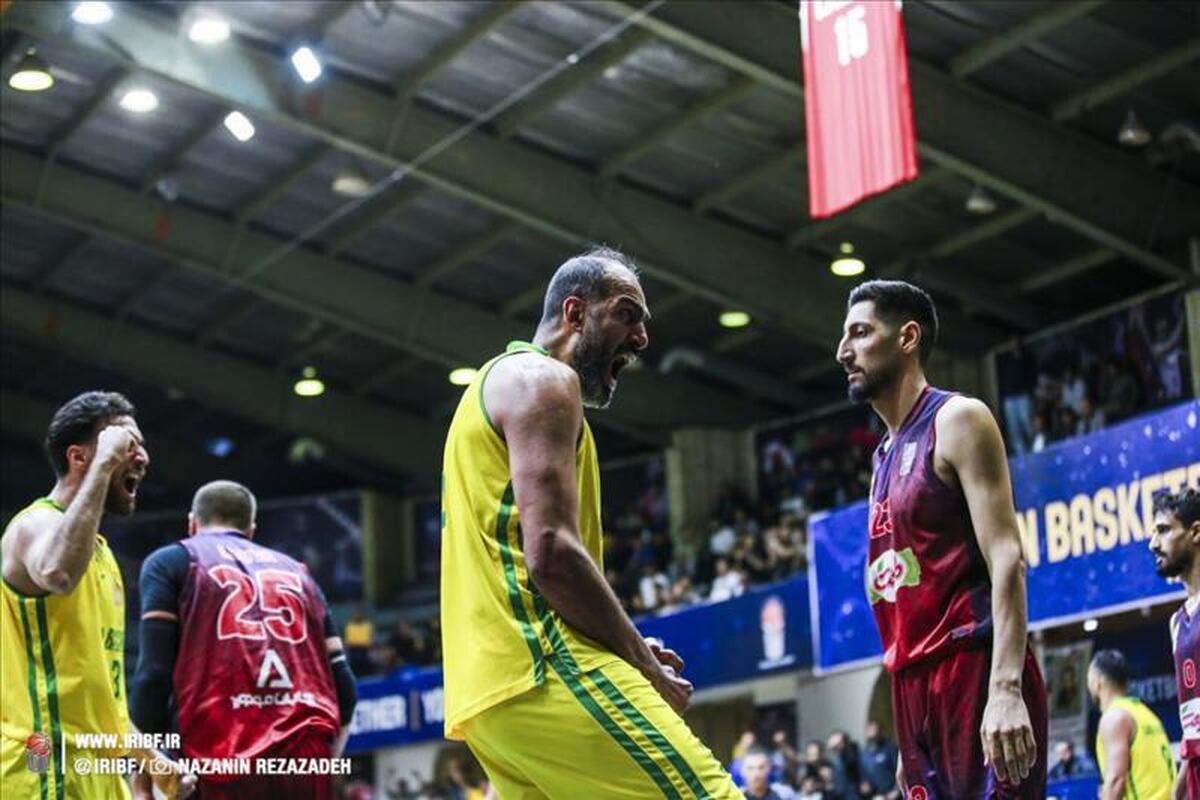 پیروزی مهم نفت در نیمه‌نهایی لیگ برتر بسکتبال مردان/ حدادی بهترین بازیکن شد
