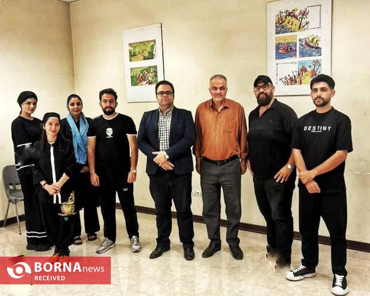 حضور رئیس اداره فرهنگ و ارشاد اسلامی شهرستان قدس در تمرین نمایش «مینا و یوز»