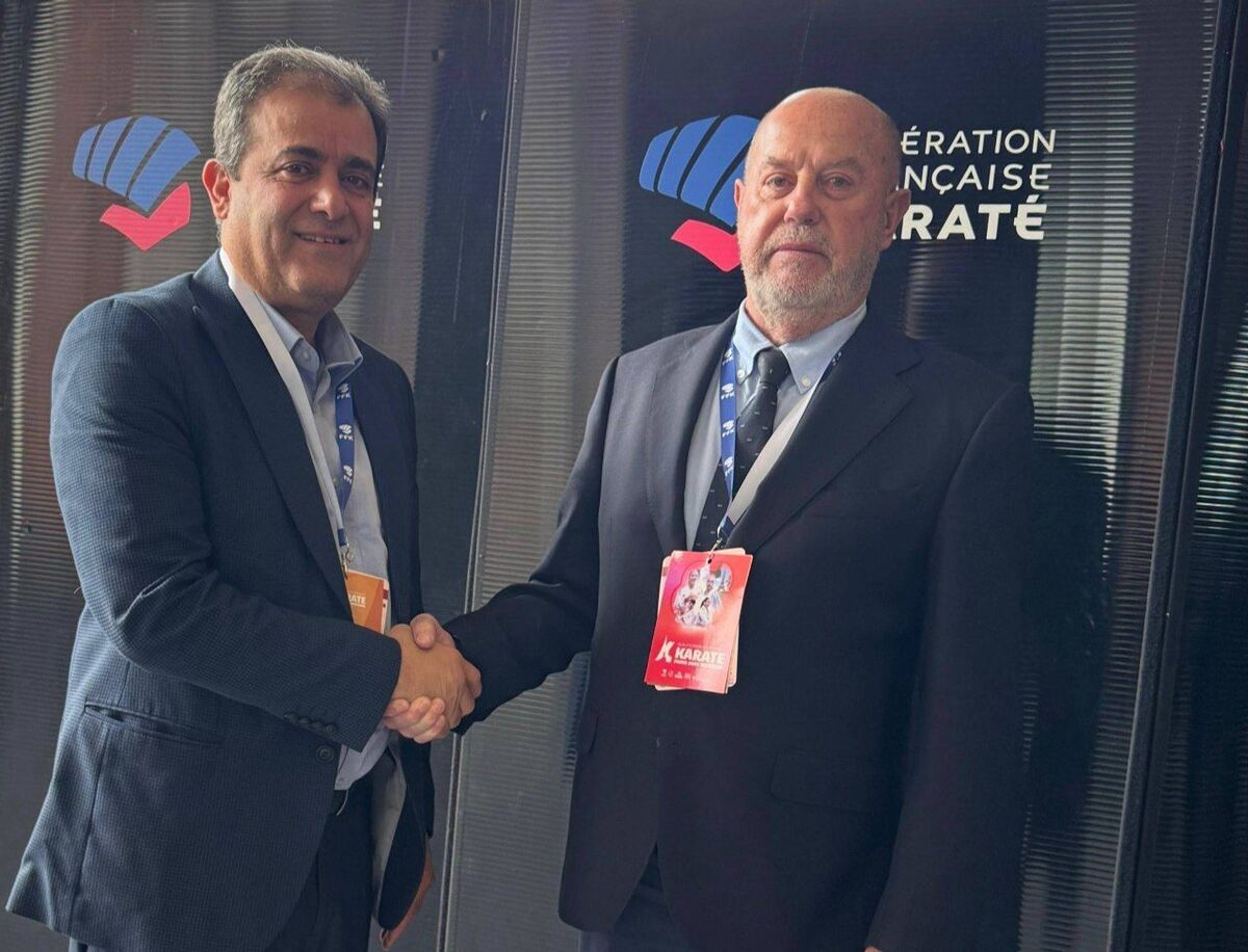 نشست رئيس فدراسيون كاراته ايران با رئيس فدراسيون جهانی در پاريس