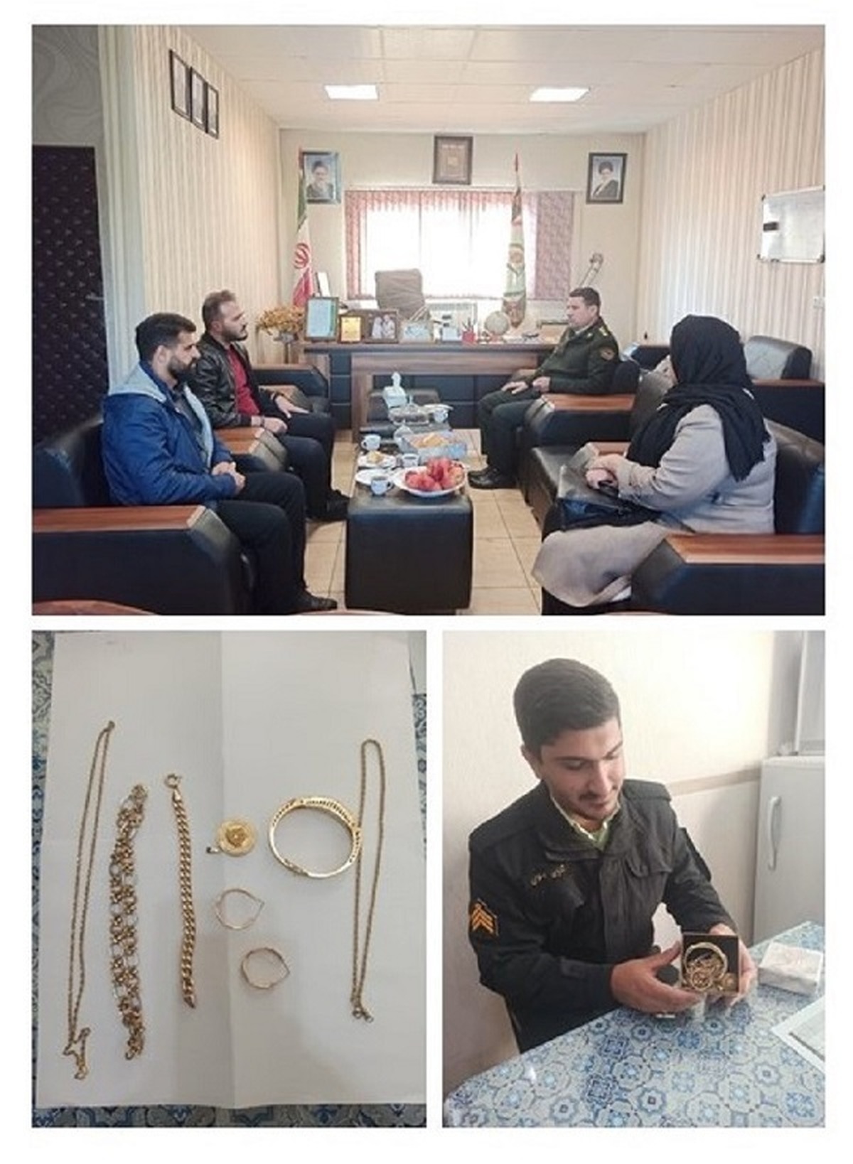 تحویل ۱۰ میلیارد ریال طلای گمشده توسط کارکنان پلیس راه‌آهن به مسافر